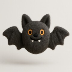 Cute fluffy bat illustration