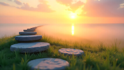 Stone path ends where sky begins 