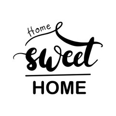  A charming handwritten lettering design with the phrase "Home Sweet Home" in a mix of elegant script and bold block fonts. Perfect for home decor, prints, greeting cards, and cozy-themed projects.