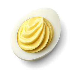 Sliced Deviled Egg with Creamy Yolk Filling