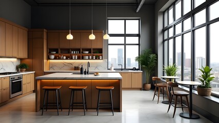 Minimalist Modern Kitchen with Functional Interior Space