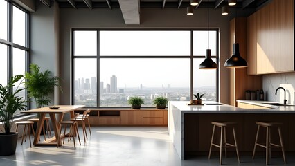 Minimalist Modern Kitchen with Functional Interior Space