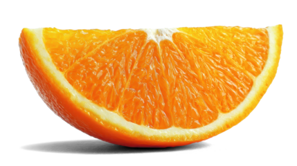 Orange slice on white background