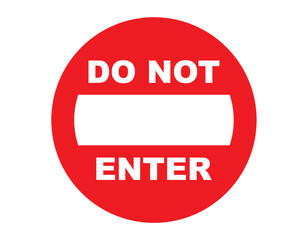 sign do not enter vector design template icon