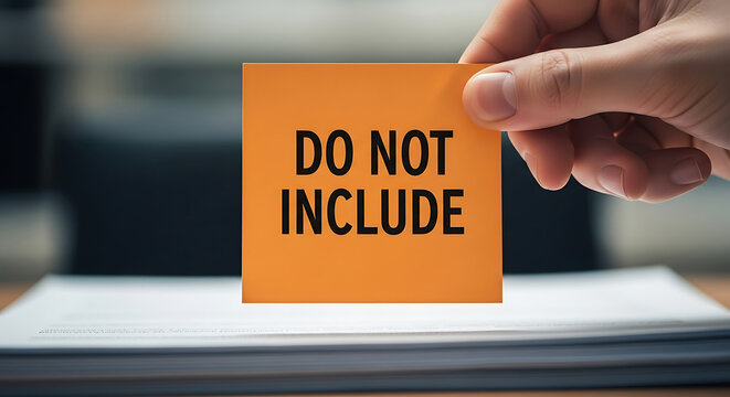 Orange Note Do Not Include Hand Holding Papers sticky note
