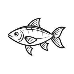 fish outline vector