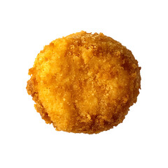 Crispy Golden-Brown Breaded Food Item Isolated on White Background