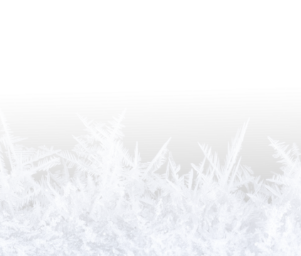 Snowflake Png frame with frozen white ice border and frost decoration on transparent cold winter background holiday season pattern isolated Christmas design