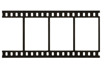 Fototapeta premium a strip of black and white film stock containing multiple rows of perforated holes that align with a projector to create an image or series of images during projection.
