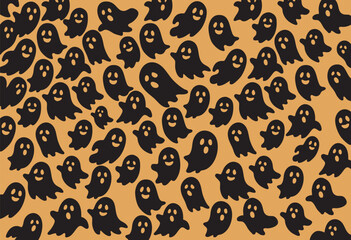 Halloween Ghost Pattern Background