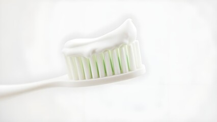 하늘색 치약에 많이 짠 파란색 하얀색 섞인 치약Blue and white toothpaste mixed with sky blue toothpaste