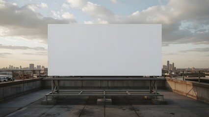 Use this eye catching billboard mockup on the roof of a city building to display bold, urban ad concepts. High impact visuals guaranteed.