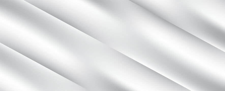 Silver foil background with metal mirror texture. Chrome gradient surface with light gloss simple abstract. eps 10