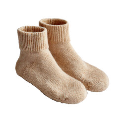 Cozy Beige Knit Socks for Warm and Comfortable Feet at Home