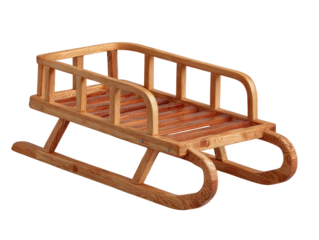 Classic Wooden Sled for Winter Fun and Snowy Adventures