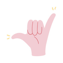 hand gesture, sign or symbol of chill. flat design illustration