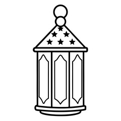 Minimal Islamic Lantern Outline