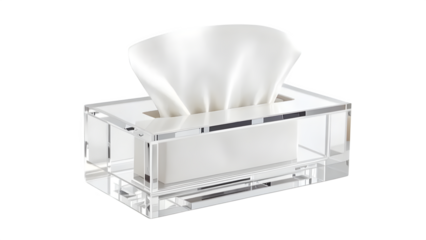 glass tissue paper box  isolated on white background PNG 