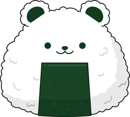 Bear shaped onigiri mascot