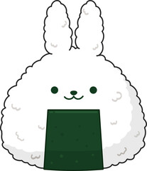Bunny shaped onigiri mascot