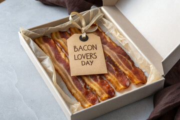 National Bacon Lovers Day Celebration with Crispy Bacon and Festive Decor