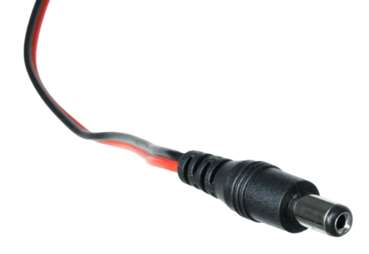 Small plug to supply power to computer or other equipment