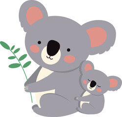 Koala, Alphabet Animal Illustration, 코알라 