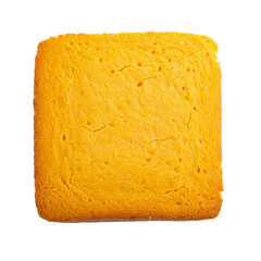Fototapeta premium Golden yellow cornbread square delicious baked fresh for healthy eating