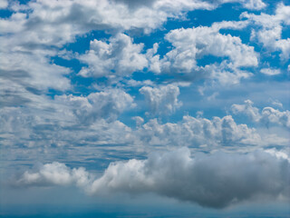 Aerial view of clouds forming during heat wave