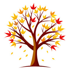 Autumn Tree with Leaffall