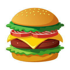 hamburger on a white background