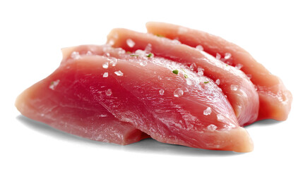 Raw chicken fillet on white background