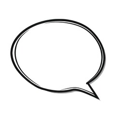 Blank speech bubble style text illustration.