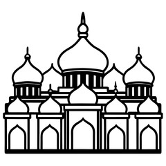 Islamic Dome Outline Design