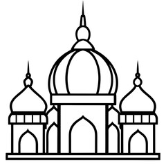 Islamic Dome Outline Design