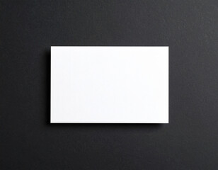 白い無地の名刺のモックアップサンプル　ビジネス　黒背景