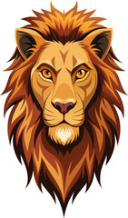 Elegant Sharp Eye Lion Illustration.