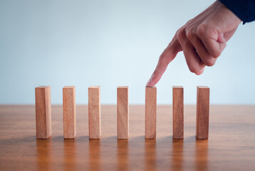 Business planning crisis effect or risk protection concept, business solution and intervention.