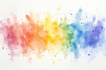 Obraz premium Vibrant watercolor rainbow splash