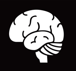 human brain icon showcase technology and Artificial intelligence