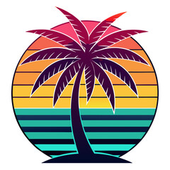tropical island with palm tree
