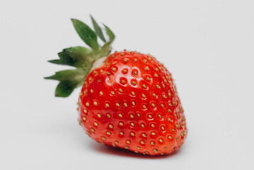 red strawberry berry isolated on white backgroung, tasty and delicious food