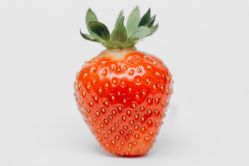red strawberry berry isolated on white backgroung, tasty and delicious food