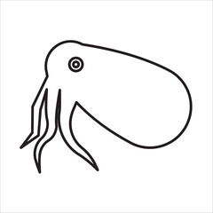 Squid icon outline vector