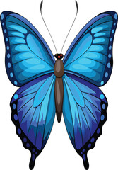 Hyperreal Butterfly Design on transfarent.