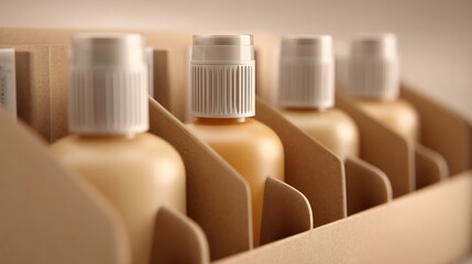 Obraz premium EcoFriendly Skincare Bottles Packaging Mockup.
