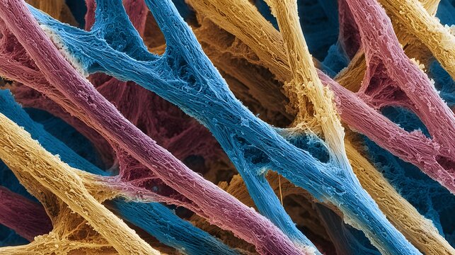 Advanced Microscopy: Scanning Electron Microscope Bioengineering with Biomaterials and Synthetic Fibers for Cellular Structure and Molecular Biology Visualization in 3D Nanostructure