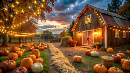 Carved pumpkin lantern filled with colorful candy for halloween