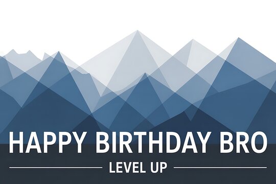 Celebrate your brother's special day with this cool 'Happy Birthday Bro Level Up' greeting, perfect for gamers and adventurers! - Powered by Adobe