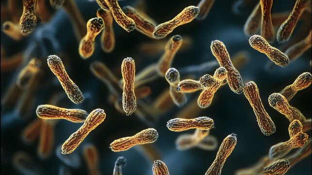 Microscopic View of Bacteria and Microorganisms: Exploring Cell Structure and Genetics in Microbiology and Lab Research on Antibiotics, Infectious Disease, and Pathogens